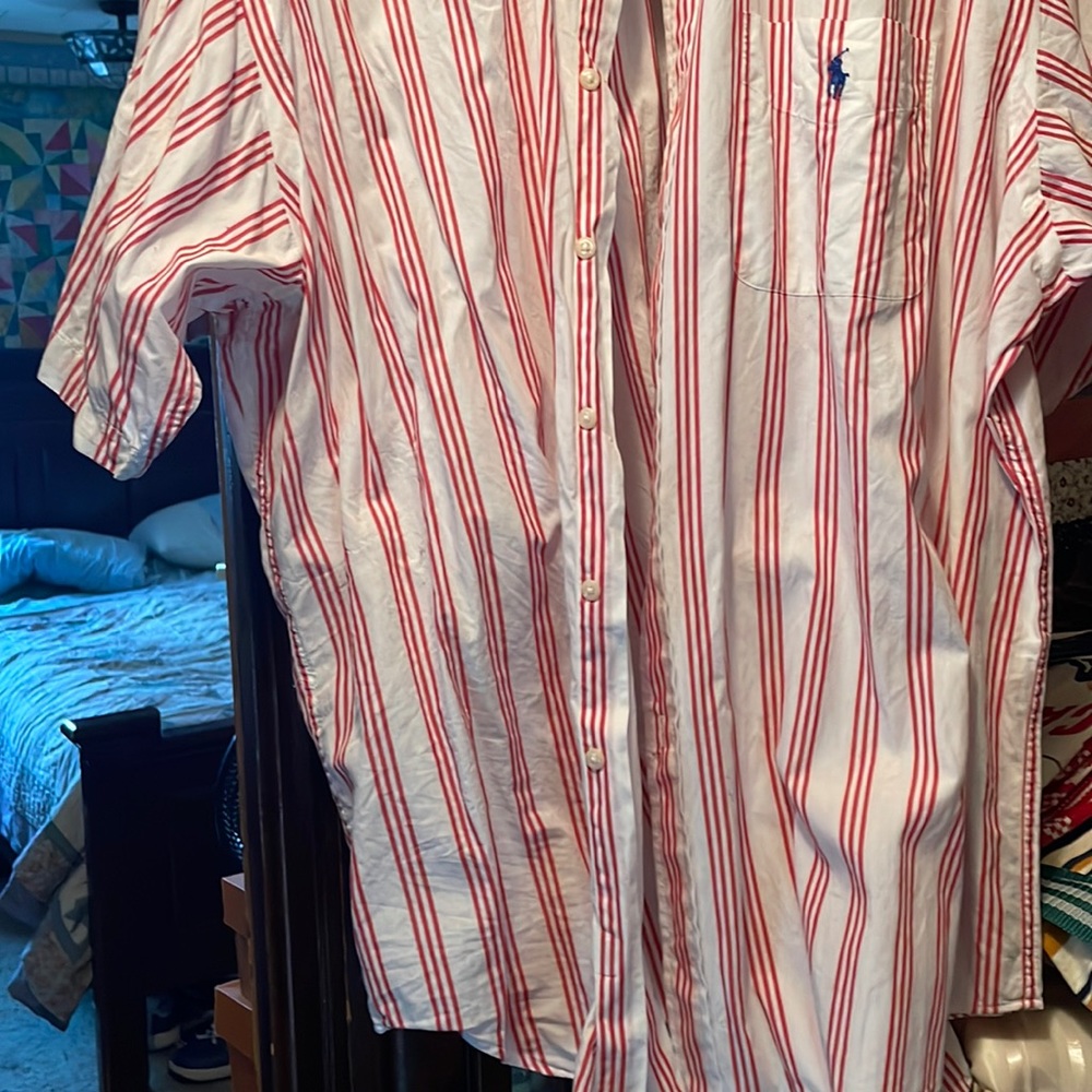 Ralph Lauren Mens Short Sleeve Shirt Sz XL
